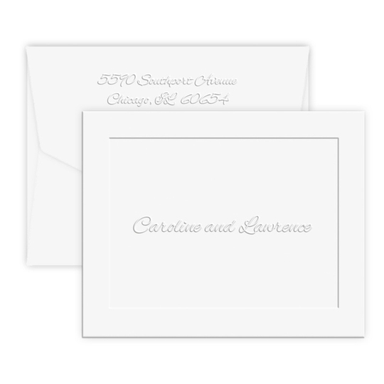 Embossed Knightsbridge Folded Note Cards